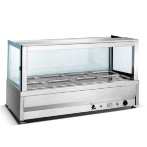 Commercial Grade Stainless Steel Bain Marie Buffet Food Warmer Steam Table for Restaurants, 8 GN Pan